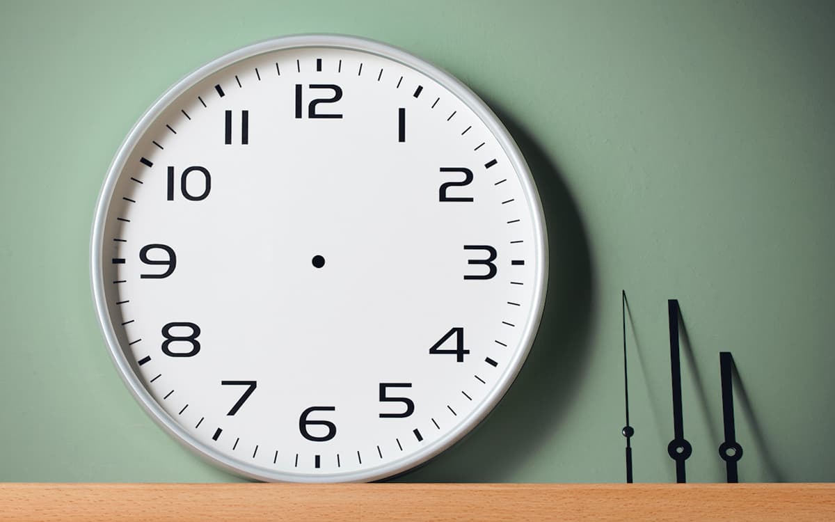 Clock with no hands time timeless