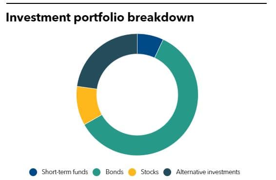 Investment portfolio breakdown of CWMAA