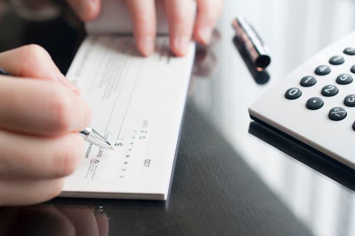 Writing a cheque