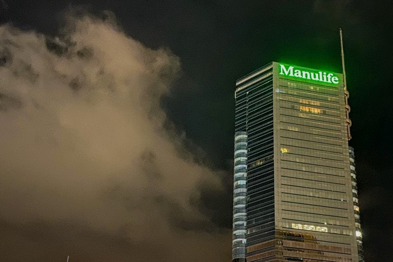 Manulife building at night