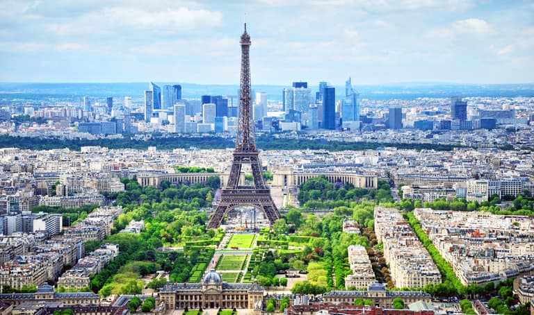 A photograph of the Paris skyline.