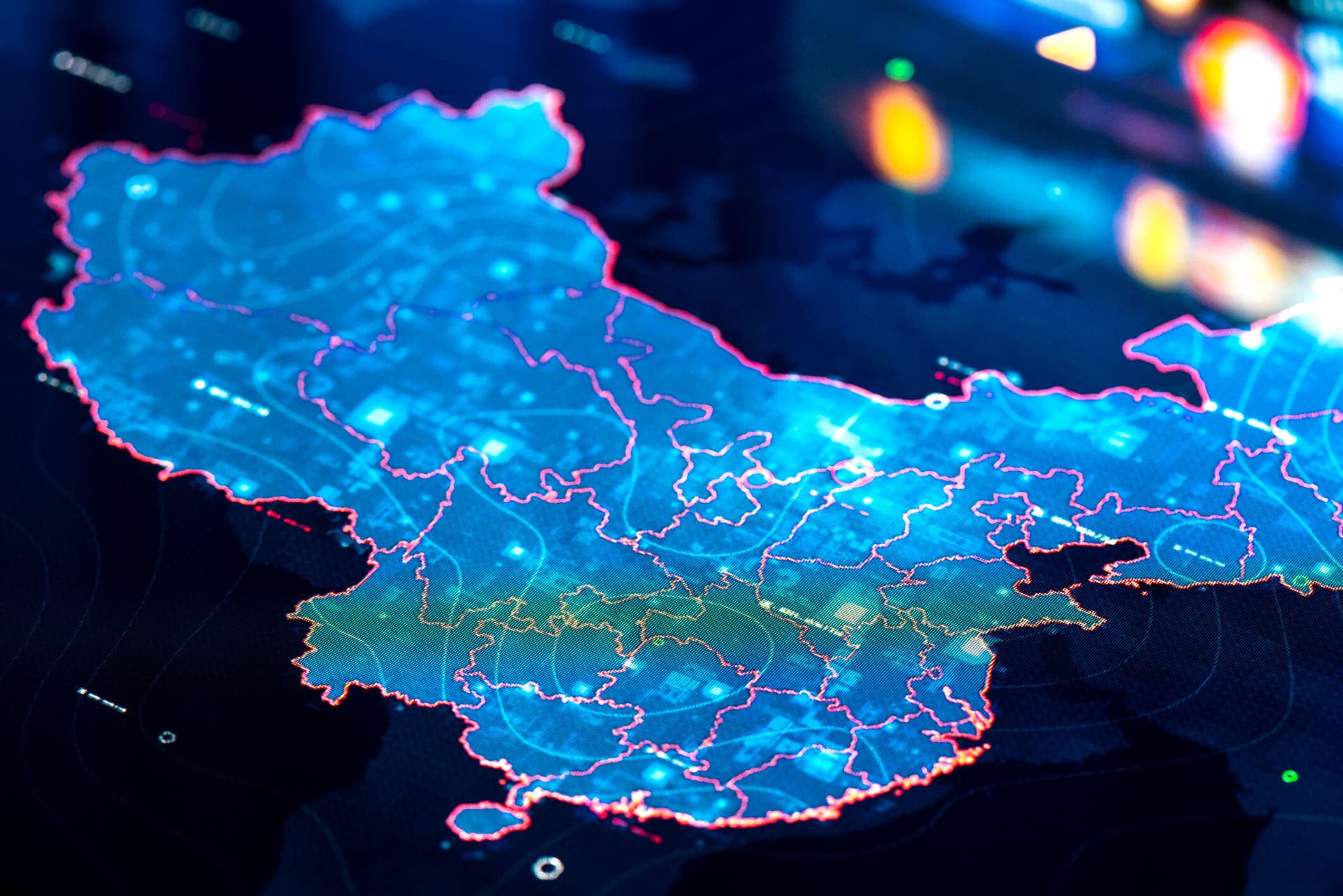 Digital map of China
