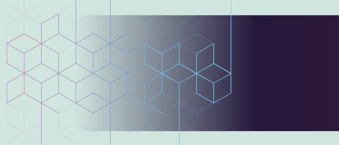 Geometric cubes illustration
