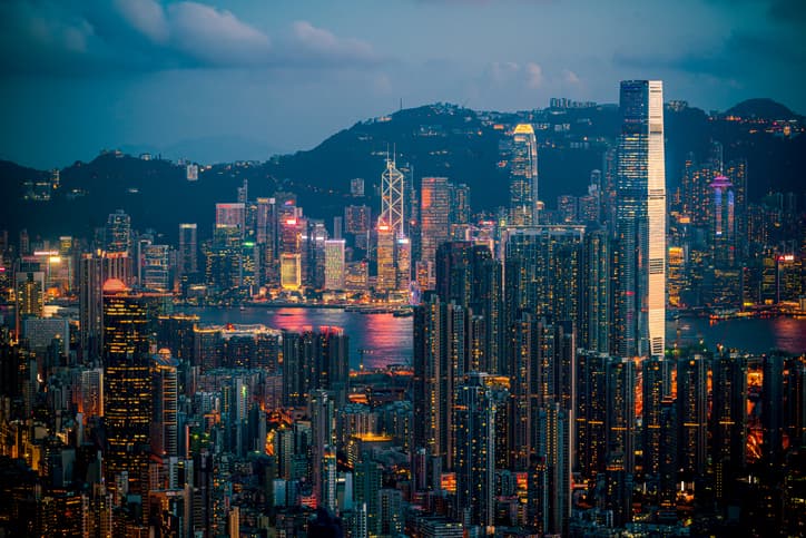 Hong Kong skyline at night