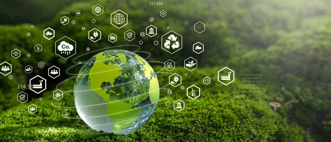 Green energy globe future concept