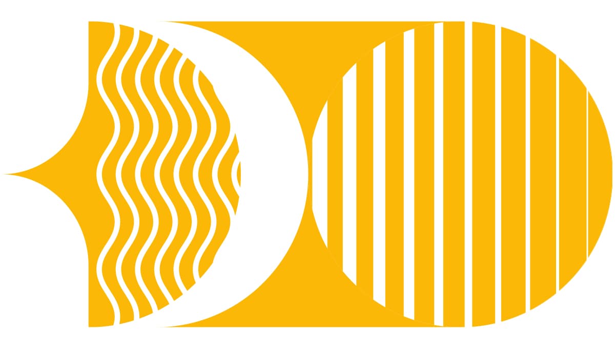 Abstract yellow image circles stripes