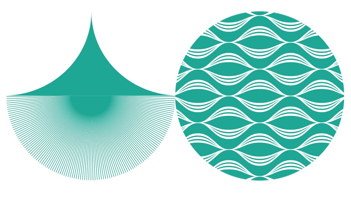 Abstract image turquoise circle