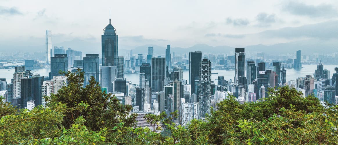 Image of the Hong Kong skyline.