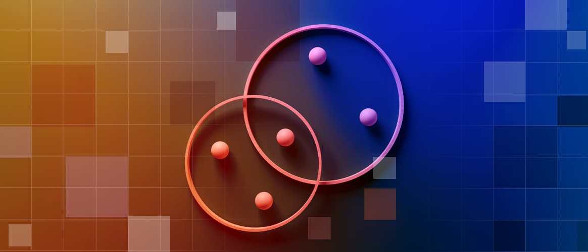 Crossing rings create a venn diagram, for the Private Markets 2030 Industry Consolidation theme