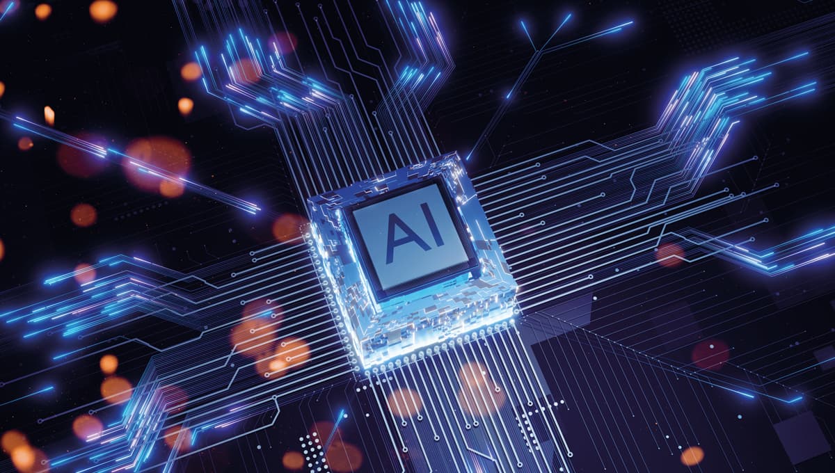 Photo of an AI microchip.