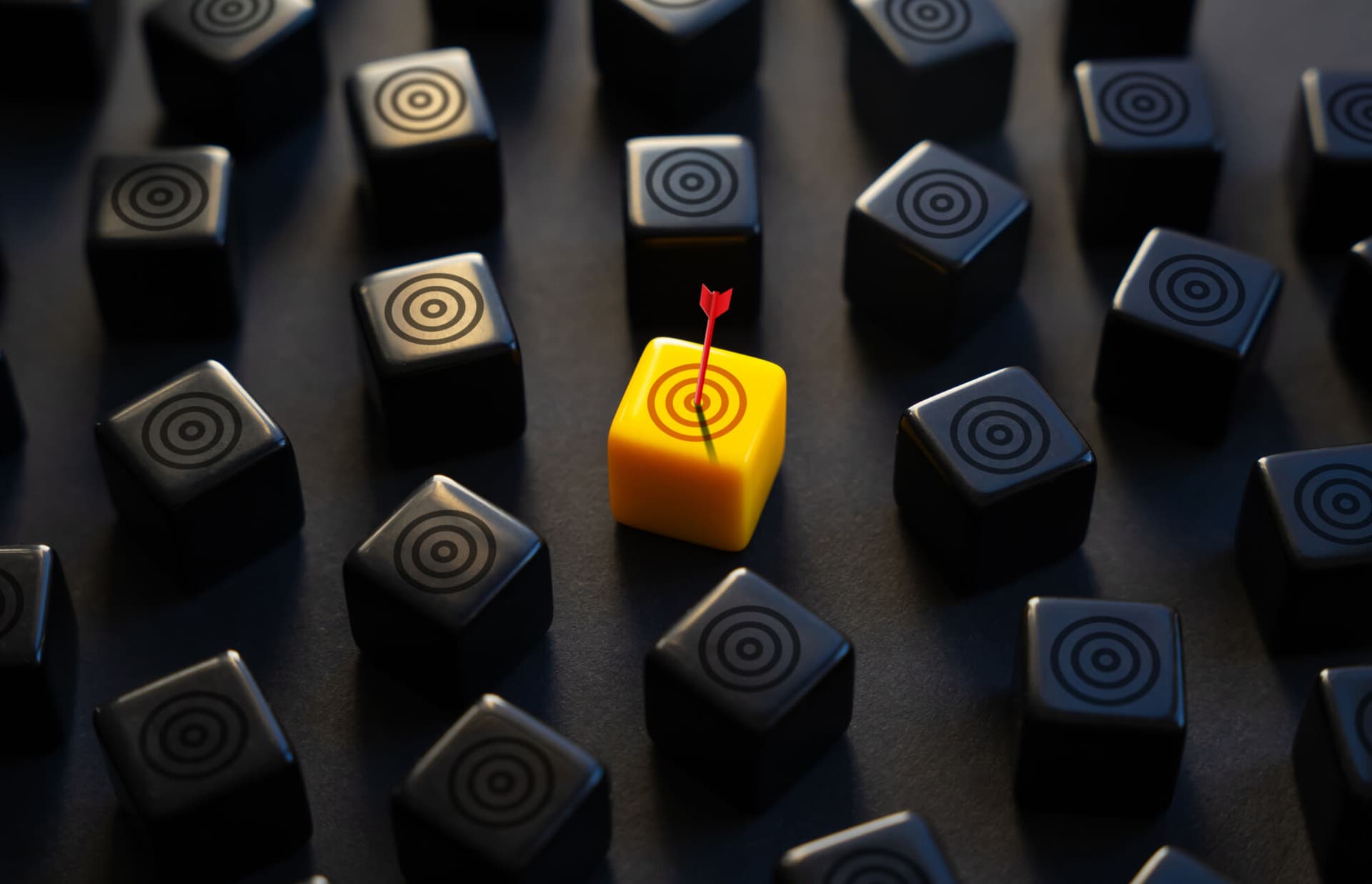 Image of a an arrow hitting a highlighted target.