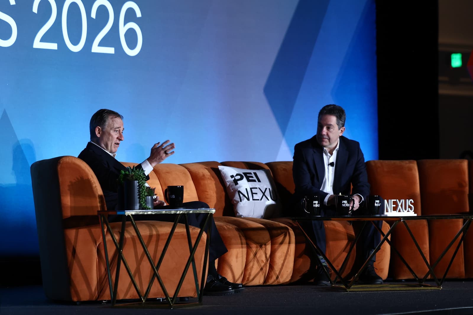Josh Harris, founder of 26North, on stage at PEI Group's NEXUS 2026 conference