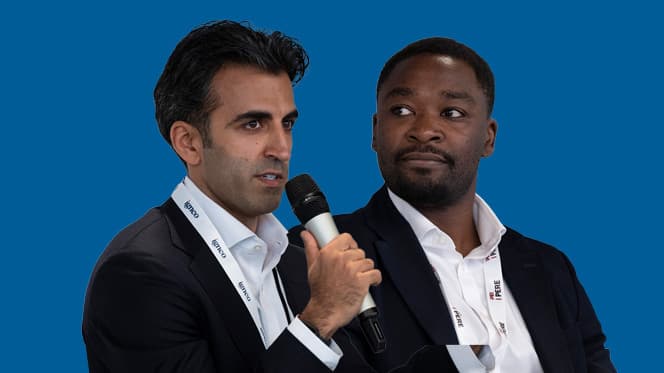 Sunil Malhotra (USS), left; and Peter Jeranyama (PIC) - from II Europe 2026 gallery