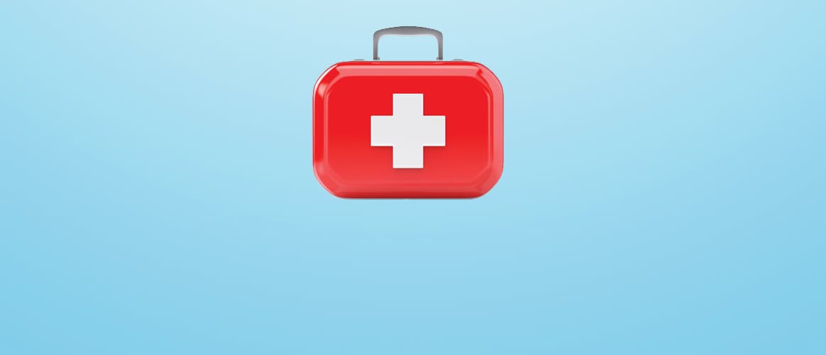 First aid kit medicine