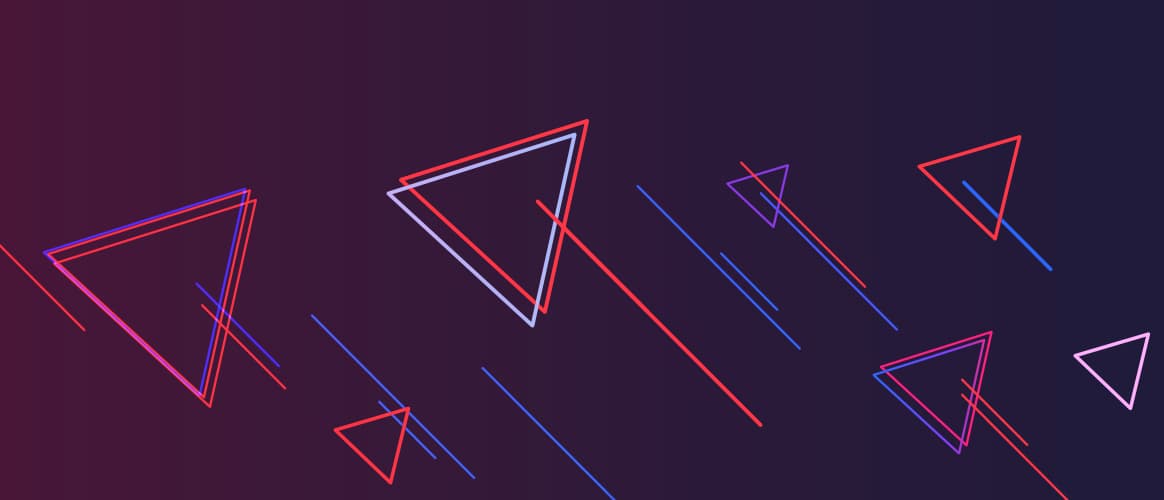 Abstract neon triangles graphic