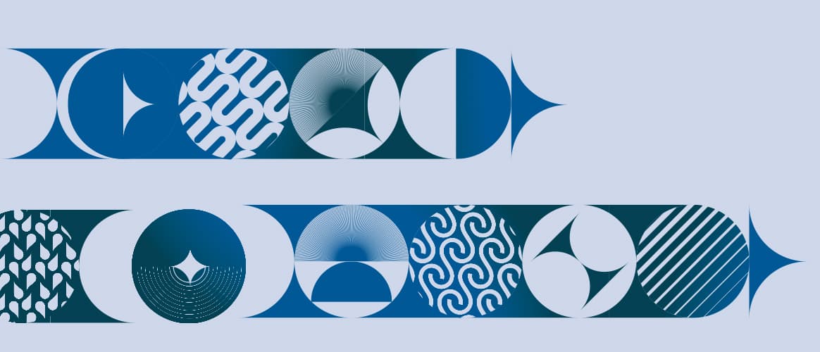Abstract blue image circles